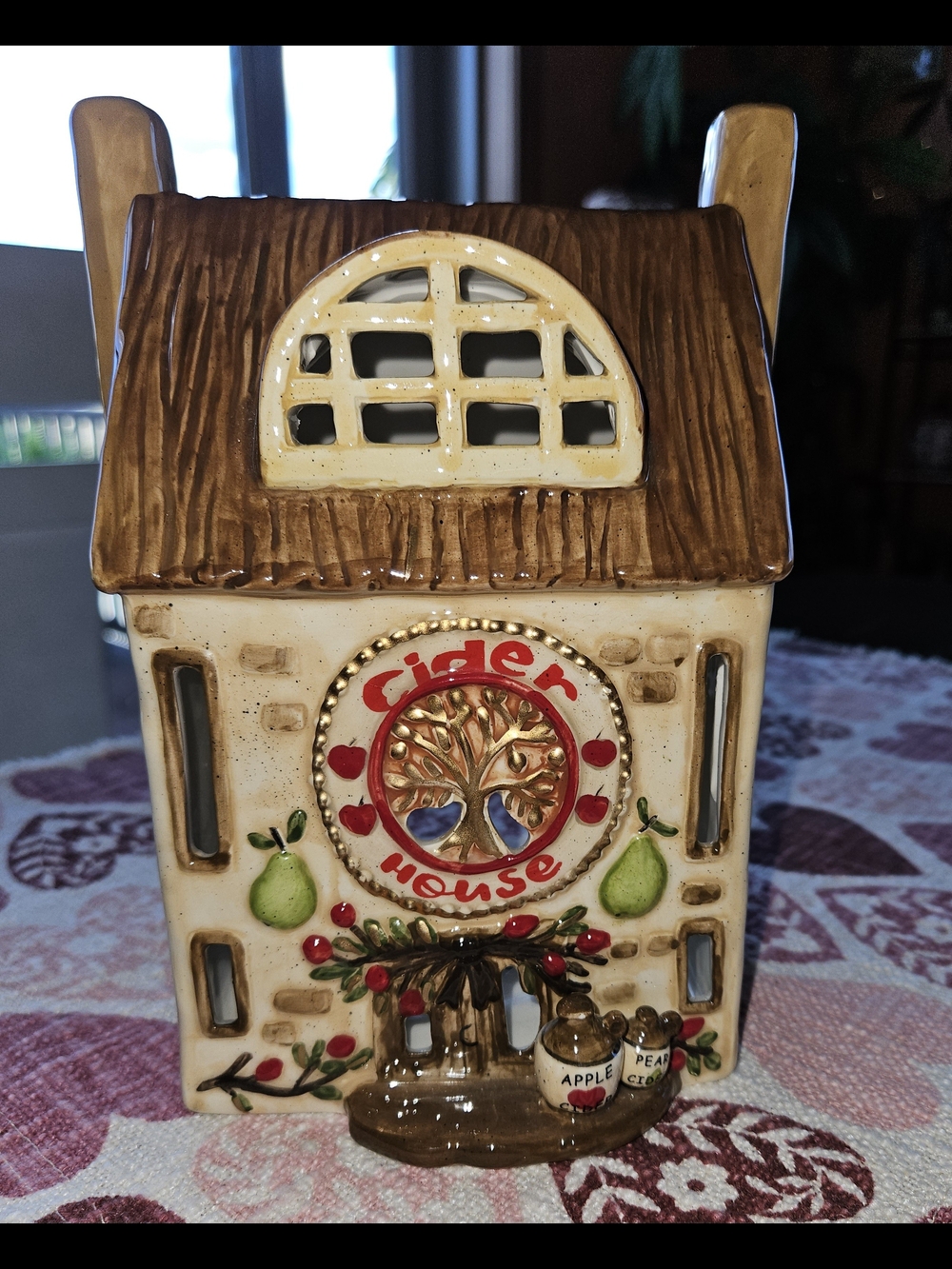 Blue Sky Clayworks "Cider House" Tea Light Ceramic Candle House